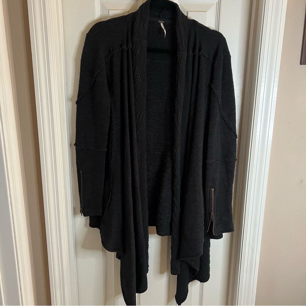 Free People In The Loop Black Cardigan